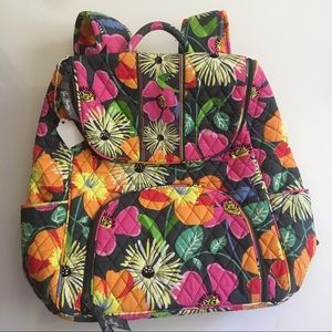 Vera Bradley Jazzy Blooms double zip backpack NWOT
